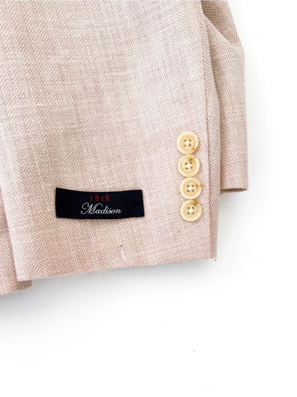 NWT NEW Brooks Brothers Madison Herringbone Wool Men's Sport Coat Pink 42L